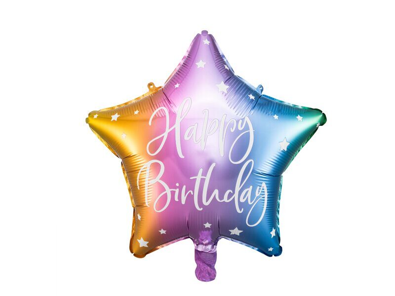 Шар звезда Happy Birthday